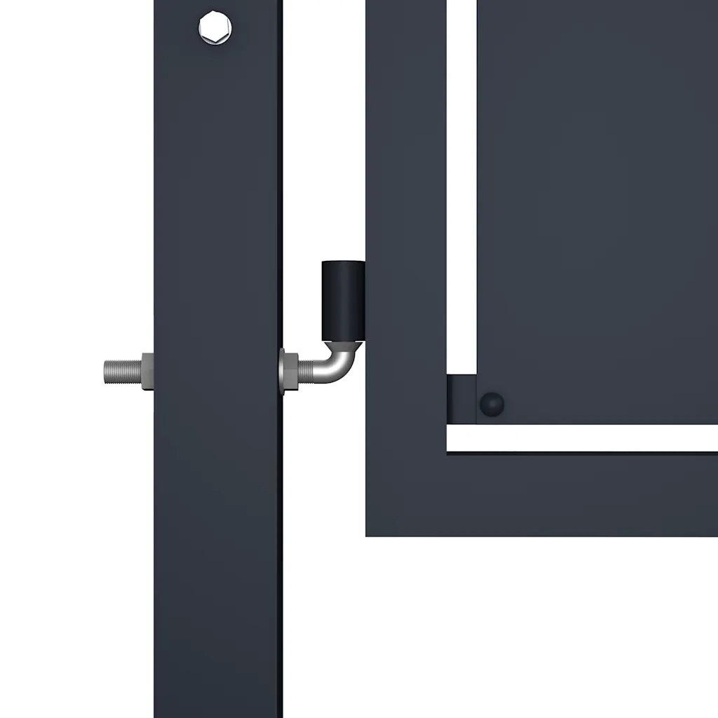Cancello da Giardino in Acciaio 300x175 cm Antracite 144527