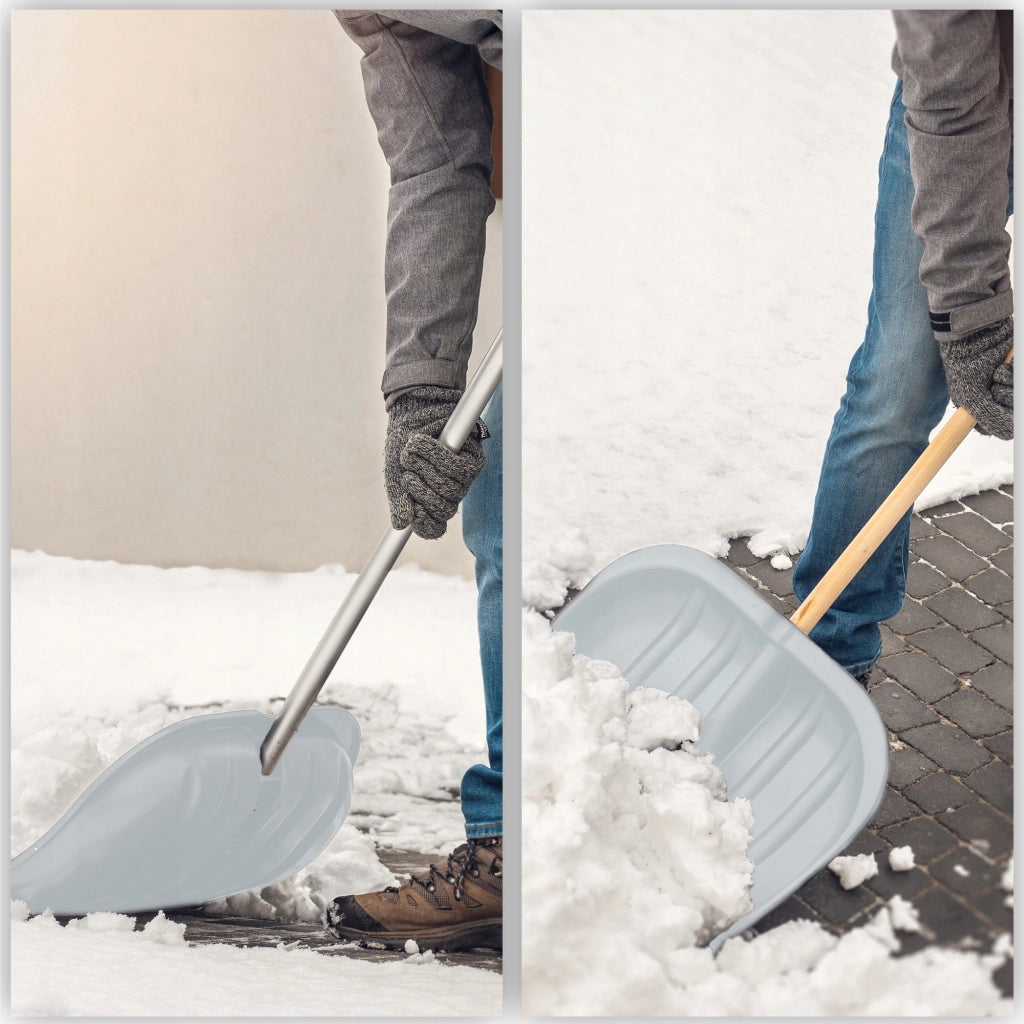 Pala da neve KADAX, in plastica, senza manico, robusta, 3 pezzi.