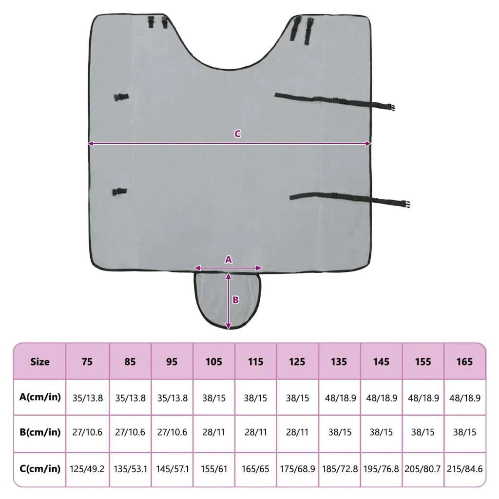 Coperta per Cavalli Grigio chiaro e rosa completo 135 cm 42013223