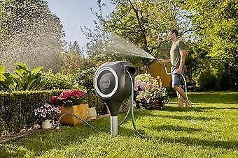 Gardena 18616-20 RollUp M Avvolgitubo da Giardino 20 m diametro 11 mm rotazione 360° resistente UV colore Bianco