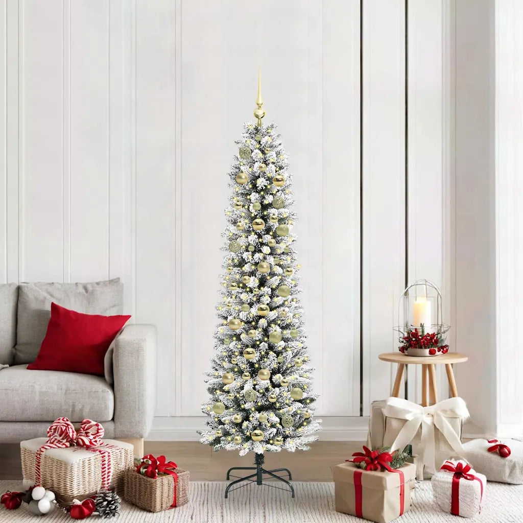 Albero di Natale artificiale con 300 LED Bianco 180 cm 3396109