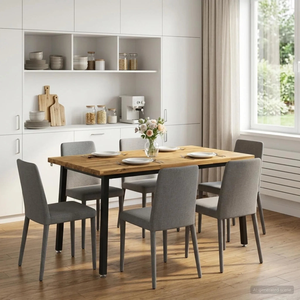 140 x 80 x 75 cm Legno di Acacia Massello Bianco e Nero 937528