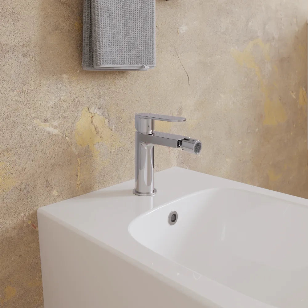 Set miscelatori lavabo 13cm bidet miscelatore doccia con deviatore cromato | Margot