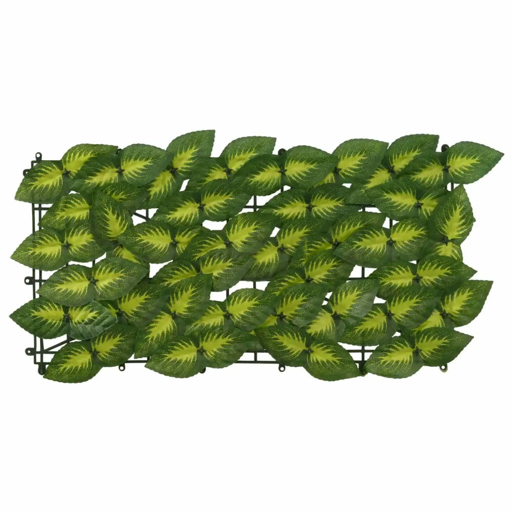 Paravento da Balcone | Schermo per balcone con foglie Verde e Giallo 200 x 100 cm