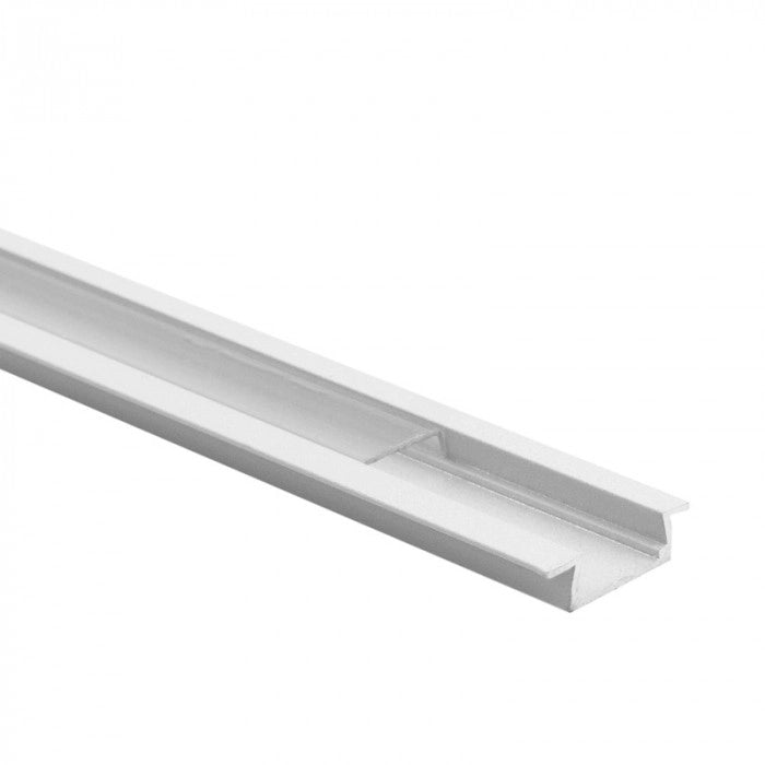 Profilo LED P01 incasso bianco diffusore trasparente 1m