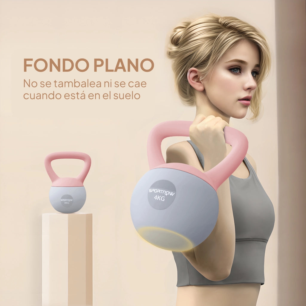 Kettlebell 4 kg ¨C zephmum ¨C rosa e grigio