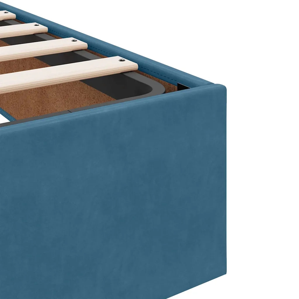 Struttura letto con materasso con materasso 2 pcs Blu Velluto 3399586