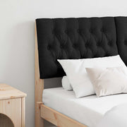 Testiera imbottita-Testiera con Cuscini-Testata Nero 150 cm Pino massello 652699