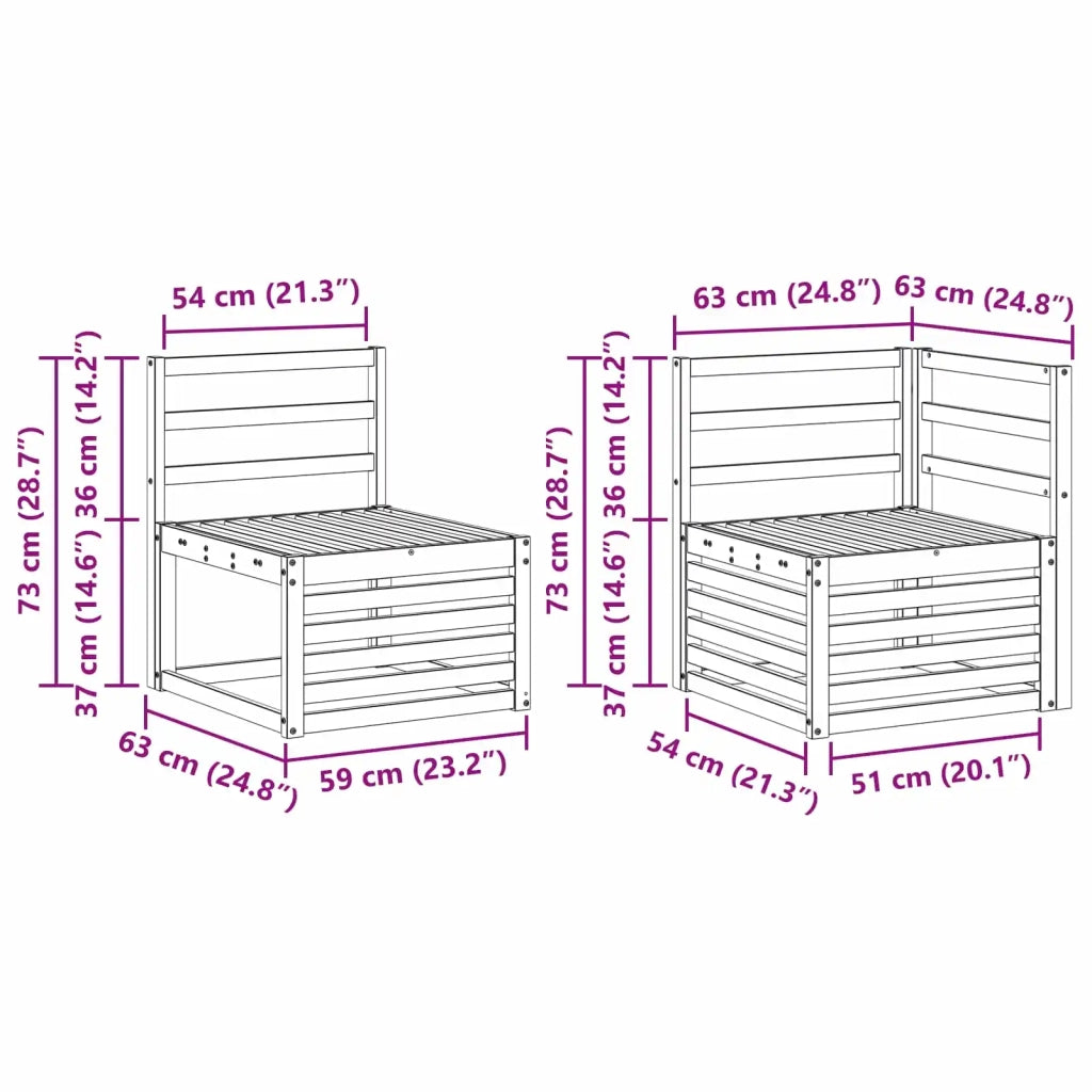 Set divani 4 pcs Naturale Legno di Acacia Massello 3374709