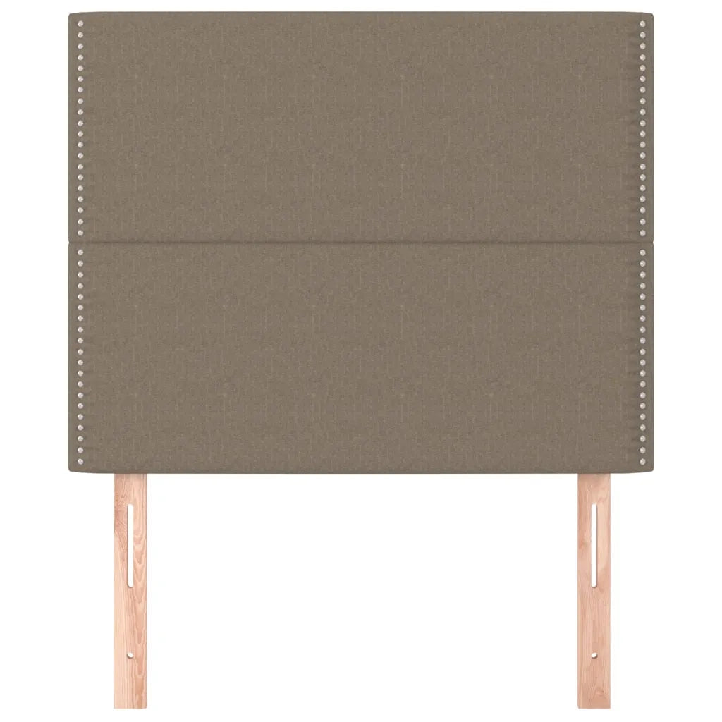 Testiera | Testata per letto tortora 100x5x118/128 cm in tessuto