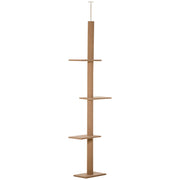 Albero tiragraffi per gatti con piattaforme ¨C zephmum ¨C 228-260 cm marrone chiaro