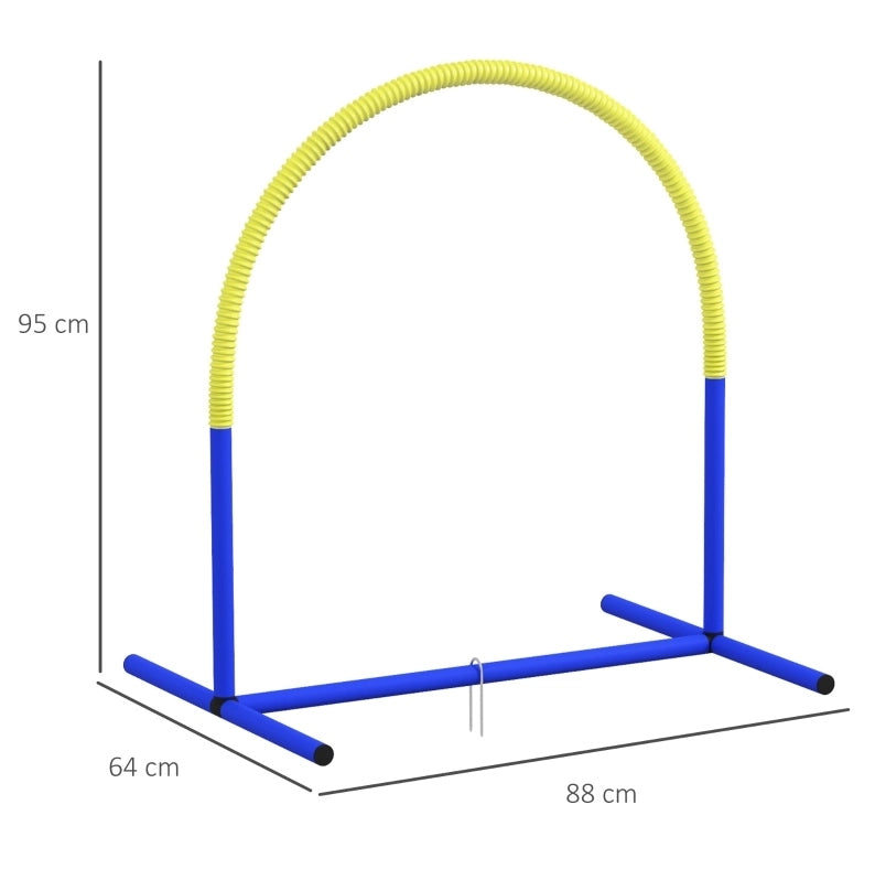 Set agility per cani con 4 archi e borsa, blu