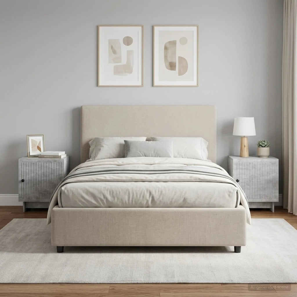 Armadio da Notte 2 pz Grigio Cemento 43 x 34,5 x 50 cm 893882
