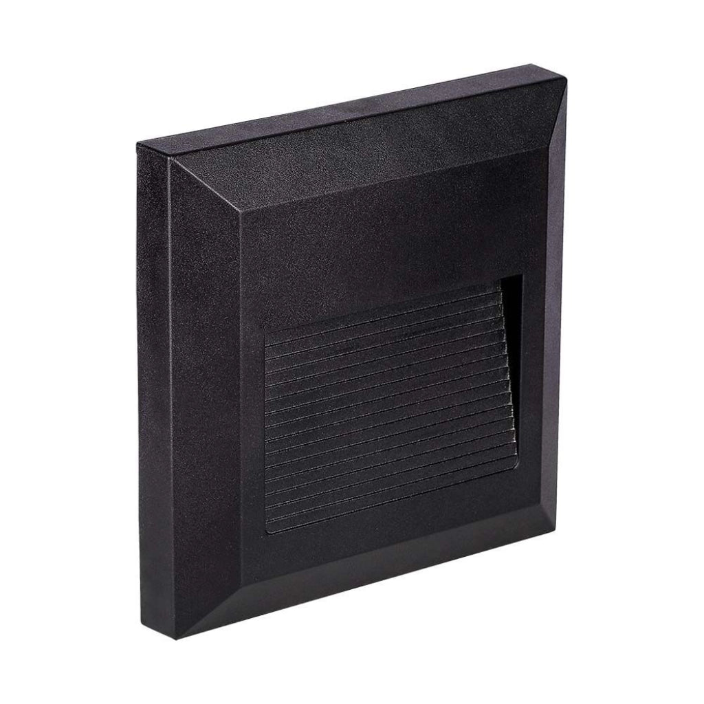 2W LED Step Light Black Body Square 3000K