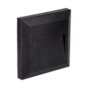 2W LED Step Light Black Body Square 3000K
