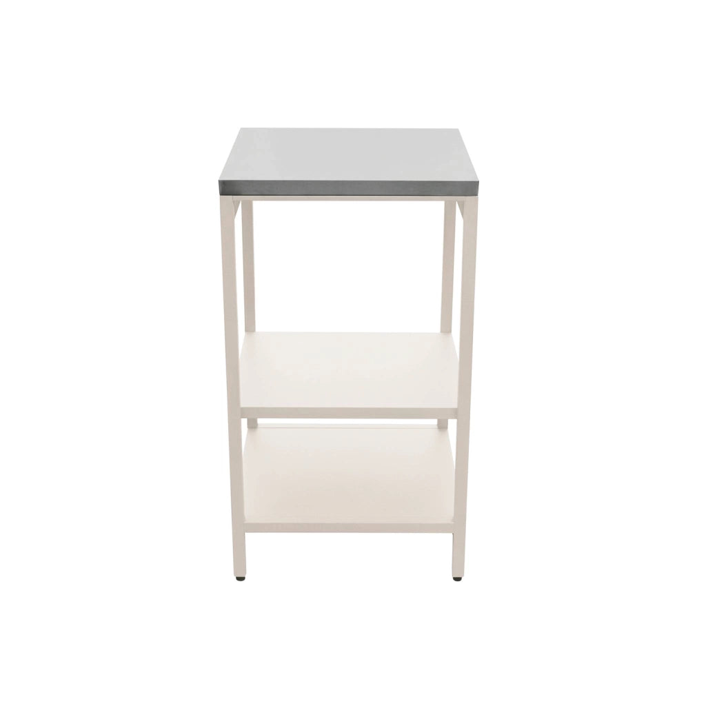 Cucina da esterno, 3 moduli e barbecue a carbone, beige