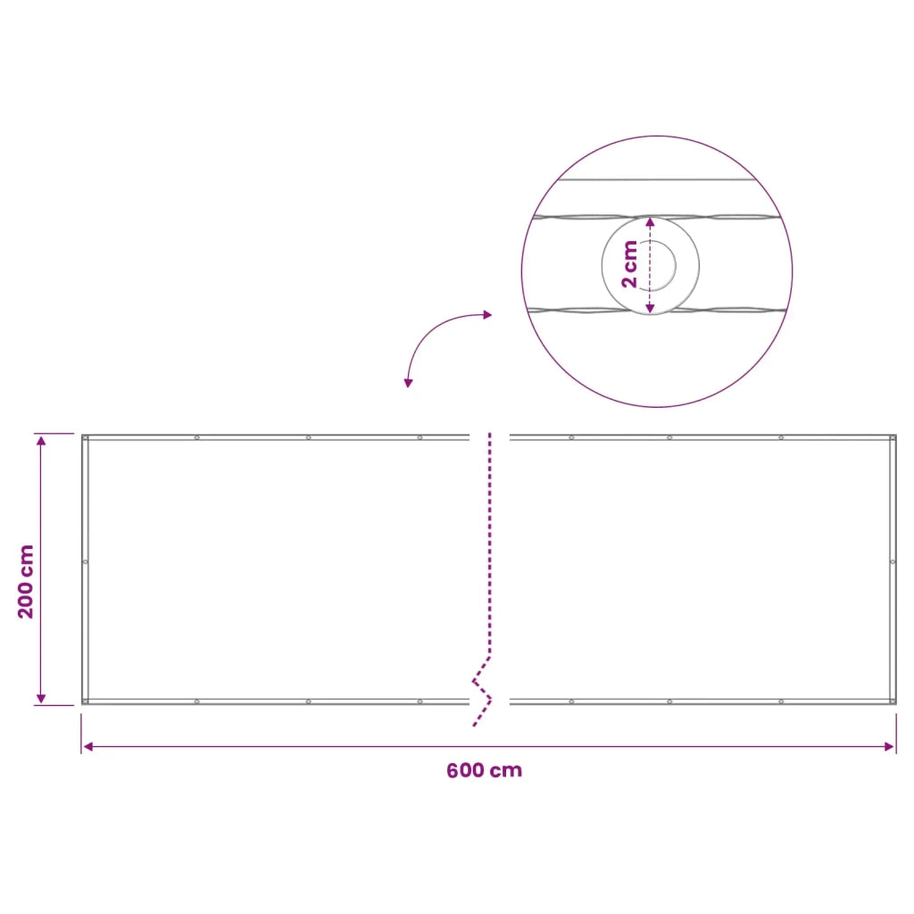 Schermo di Privacy per Balcone 200 x 600 cm 42036730