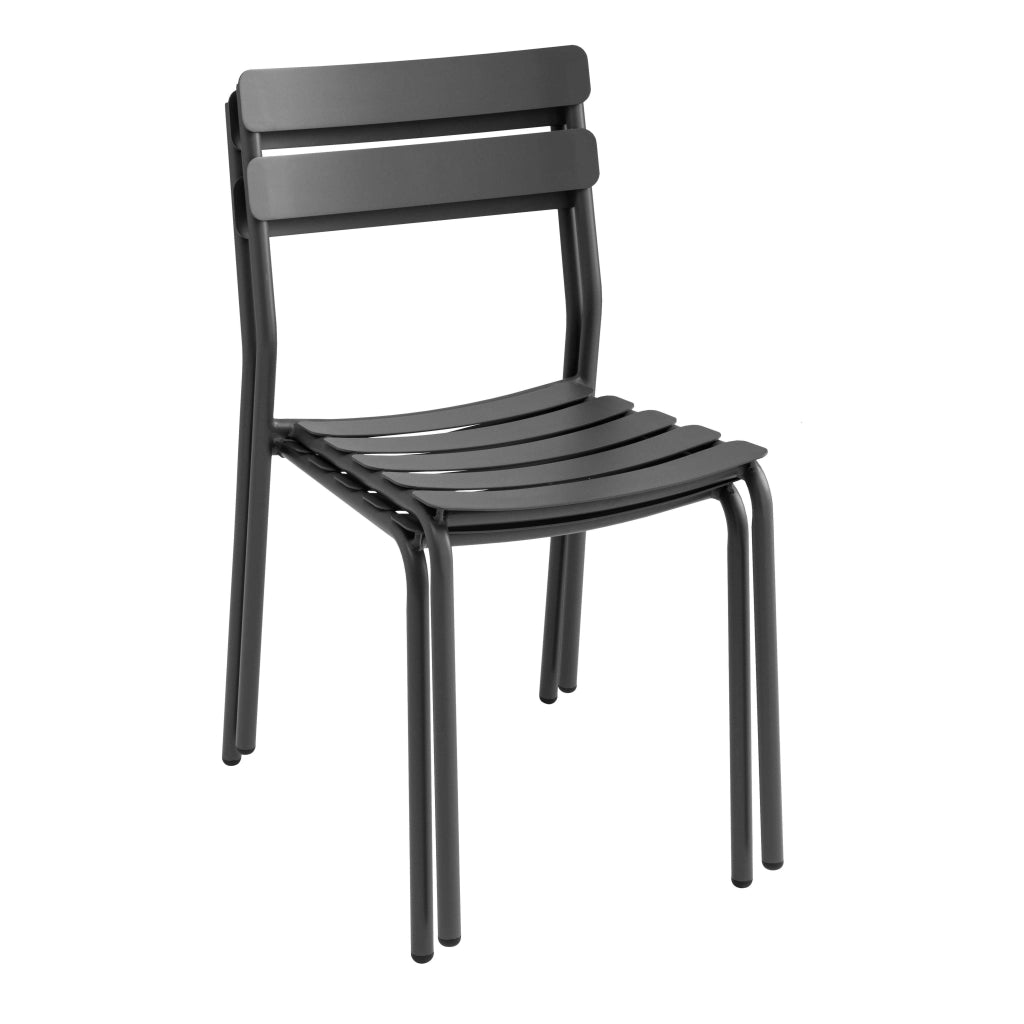 Oviala - Tavolo da patio quadrato (185 x 92 cm) e 8 sedie nere