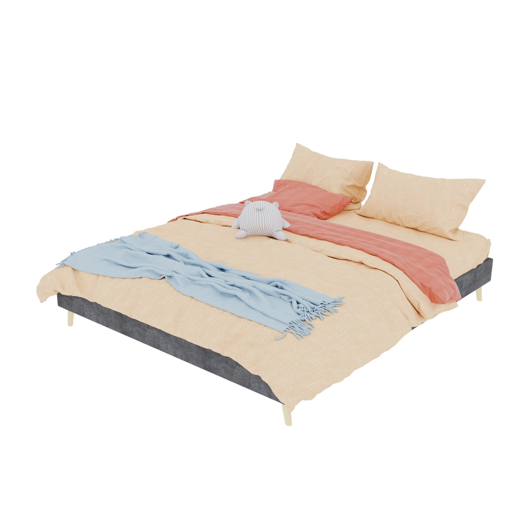 letto telaio grigio velluto olandese 160 x 200 cm