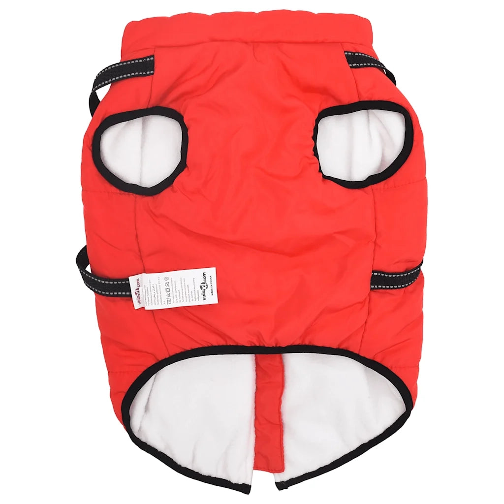 Cappotto Cani Imbracatura Impermeabile Riflettente Rosso L68 4019891