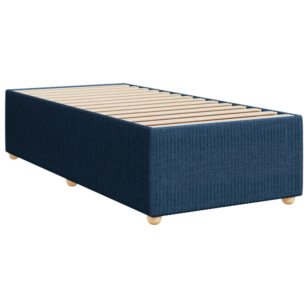 Letto box spring con materasso Blu 90 x 200 cm Tessuto 3451390