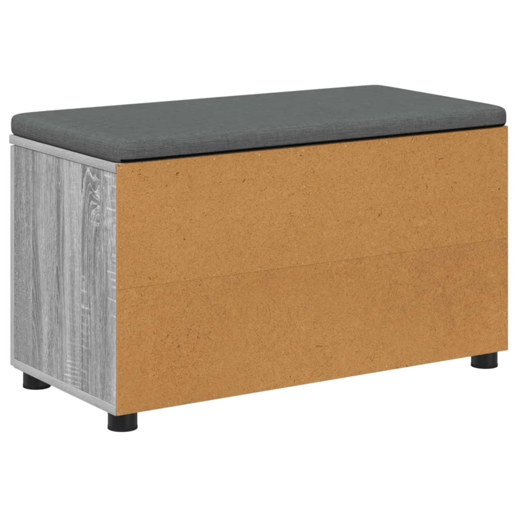 Panca per ingresso con cuscino Sonoma grigia 80 x 38 x 46 cm