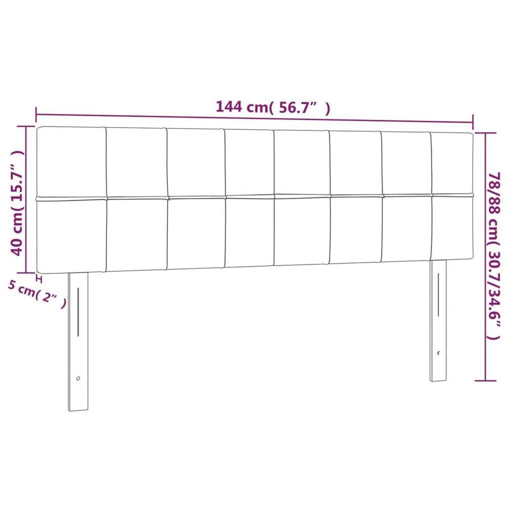 Headboards, 2 Pieces, Dark Grey, 72x5x78/88 Cm, Fabric
