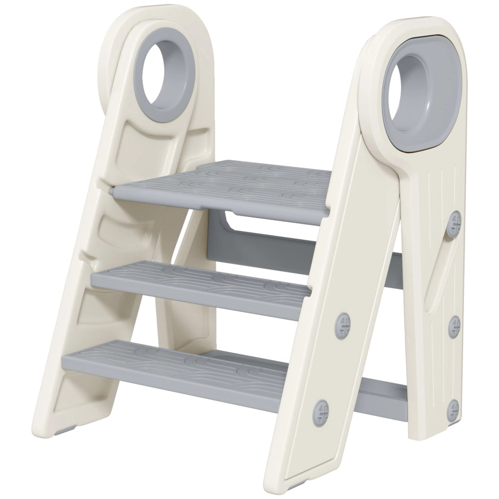 Scala di apprendimento regolabile per bambini ¨C zephmum ¨C grigio e bianco 90x40x90 cm