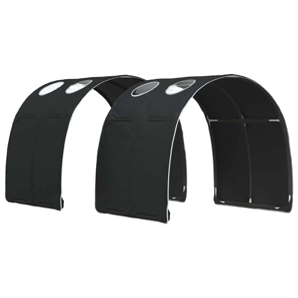 Letto con Tunnel 3 pz Bianco e Nero Legno ingegnerizzato 3423646