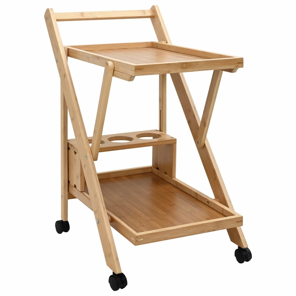 Carrello da Cucina con Ruote Marrone Chiaro 65 x 40,5 x 76,5 cm 42028291