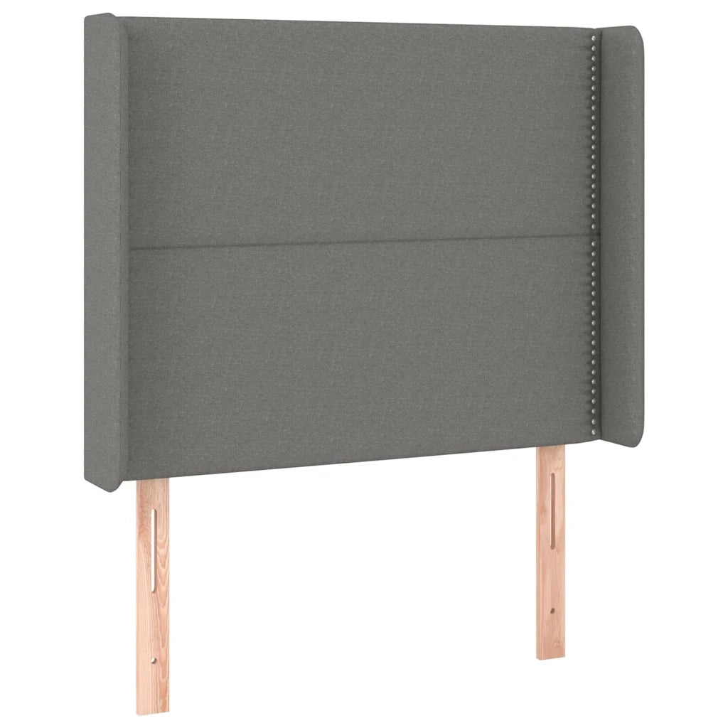 Giroletto a Molle con Materasso Grigio Scuro 90x200 cm Tessuto 3131882