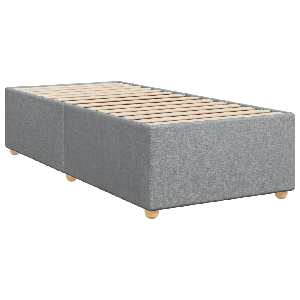 Giroletto a Molle con Materasso Grigio Chiaro100x200 cm Tessuto 3293505