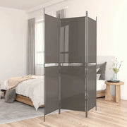 Divisorio Ambienti | Divider per stanze | Paravento a 3 Pannelli Antracite 150x220 cm in Tessuto