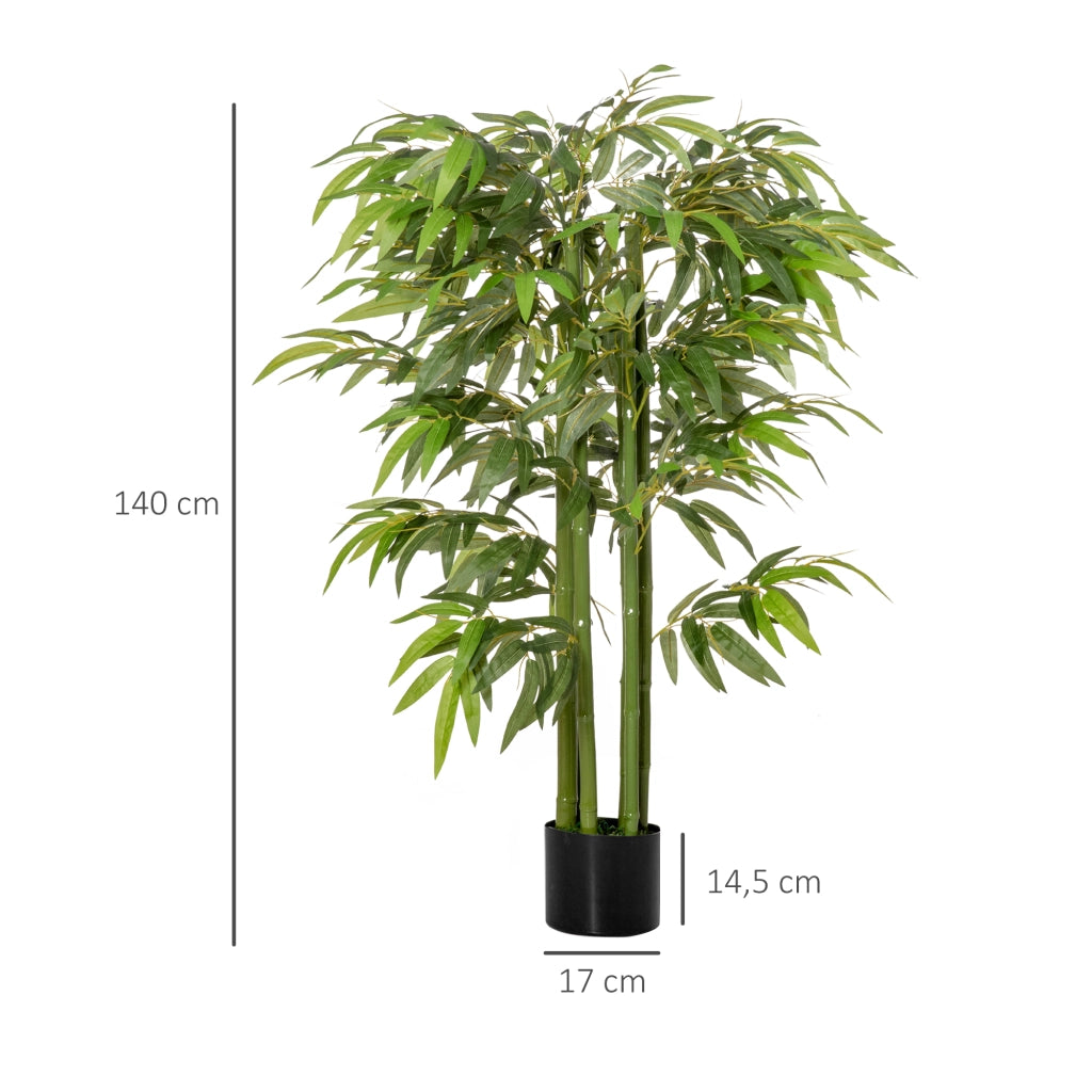Pianta artificiale bamb¨´ ¨C Minimal ¨C 140 cm con vaso verde