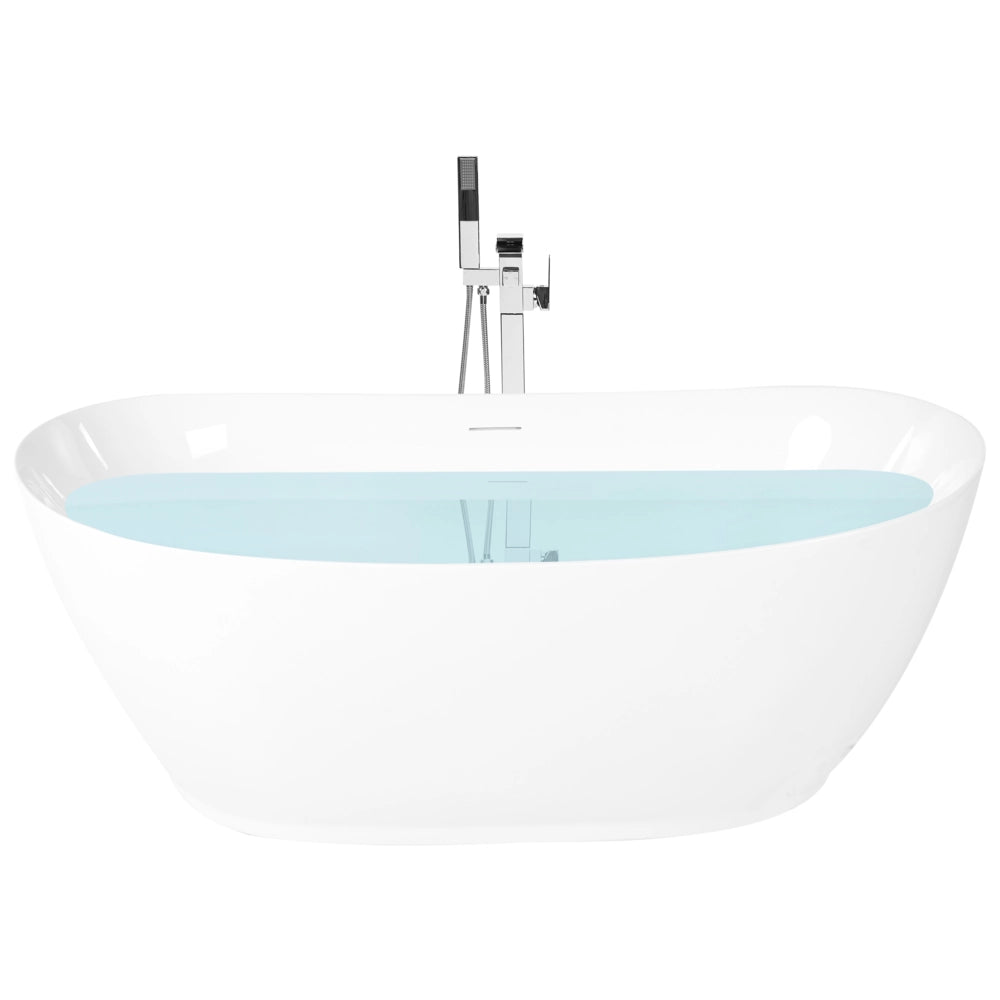 Vasca da bagno freestanding bianca in acrilico 1700 x 800 mm ovale moderna