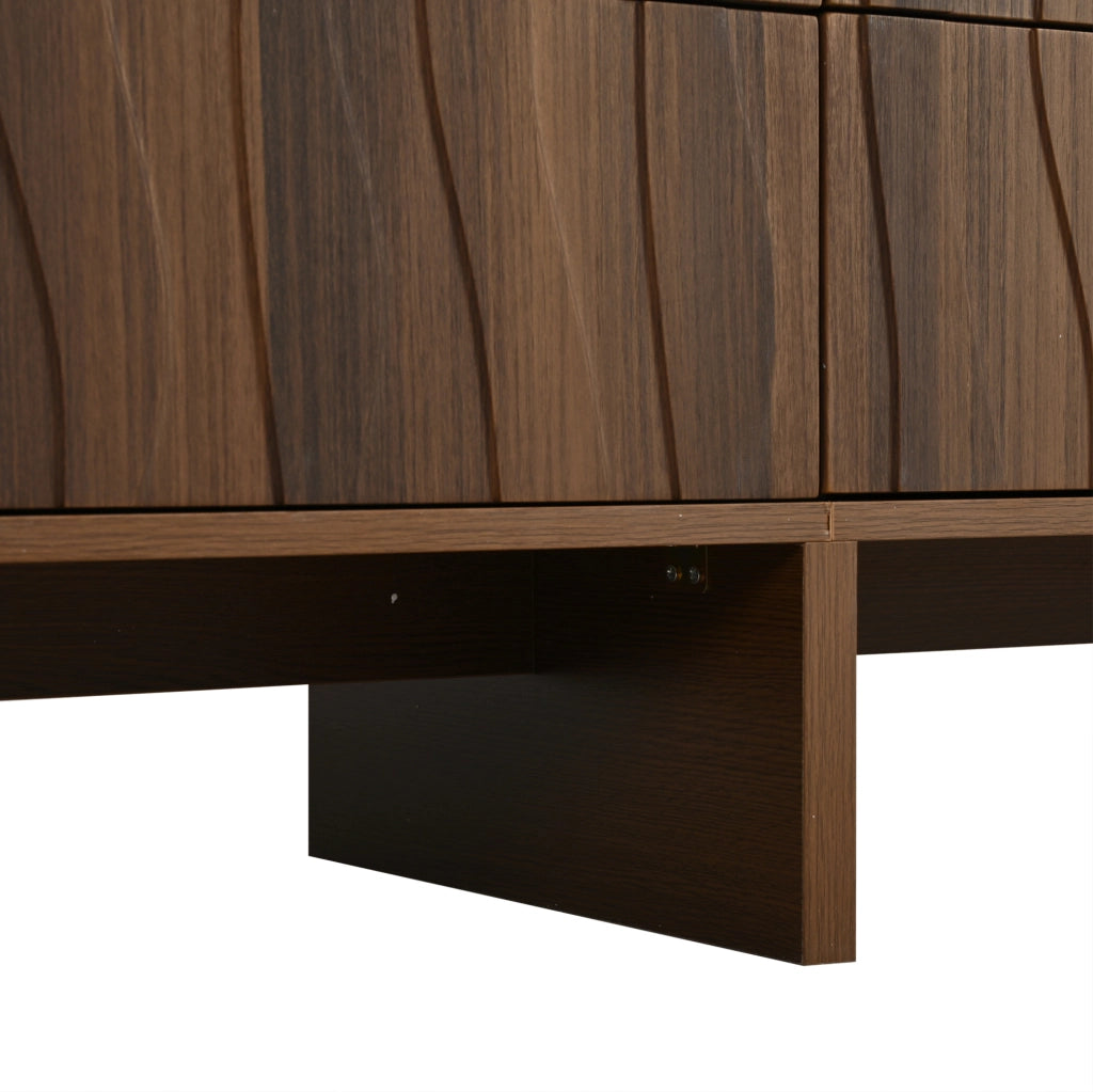 Mobile TV 180x40x56 cm con 4 cassetti e 2 ante noce HOMVRA