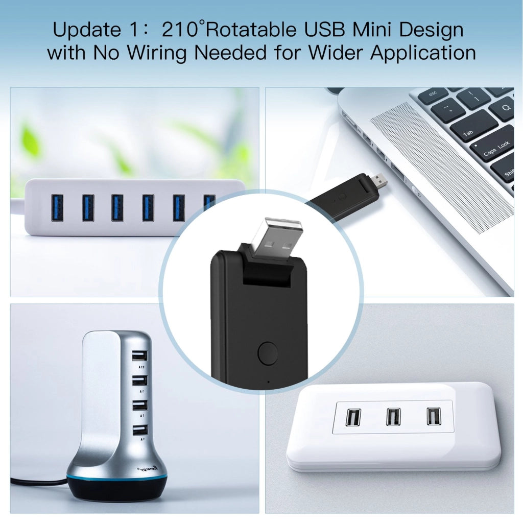 Telecomando USB Smart Controller Remote WIFI IR RF433 RF315 WIFI,IR,RF433,RF315 TUYA, Smart Life 5V USB IP20 114X30X10mm