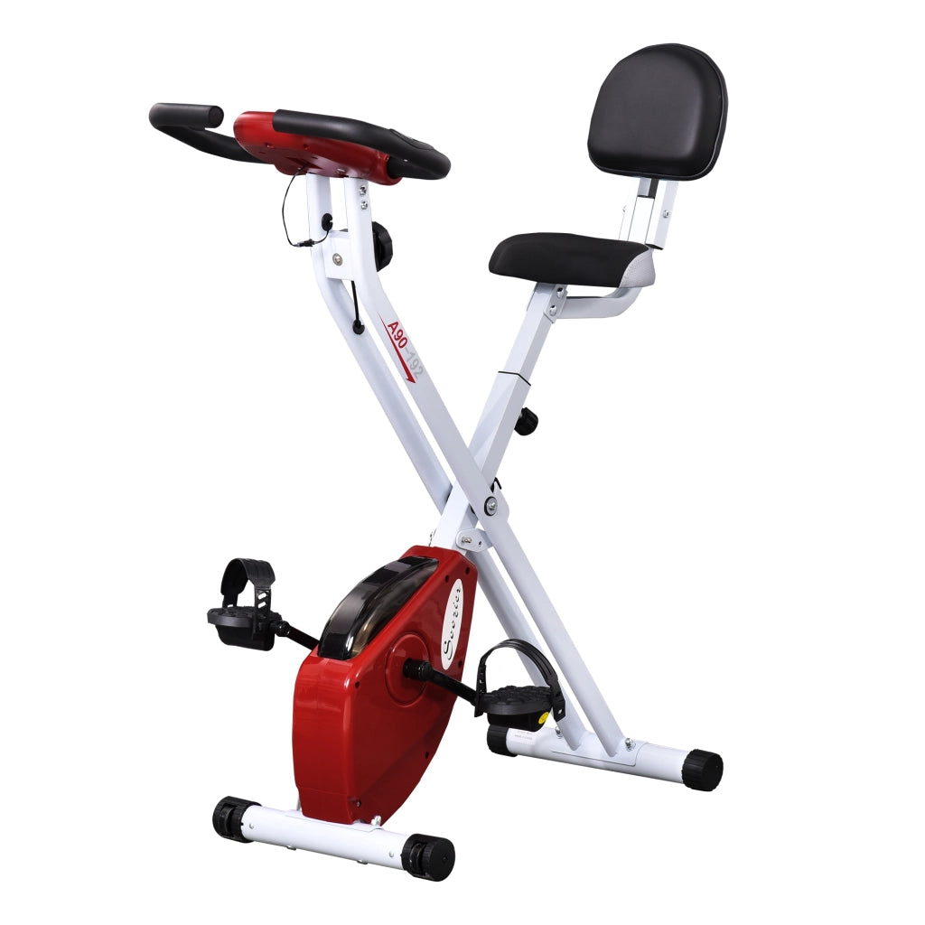 Cyclette con resistenza magnetica 8 livelli regolabile in altezza display LCD ¨C zephmum ¨C Rosso Bianco