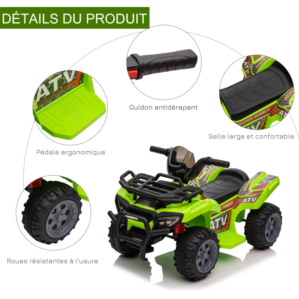 Quad elettrico per bambini 18-36 mesi ¨C Xylo ¨C 6V 2 km/h verde