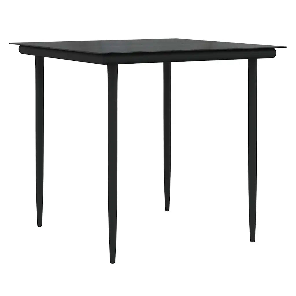 Set da Pranzo per Giardino con cuscino 3 pcs Nero polyrattan 3261663