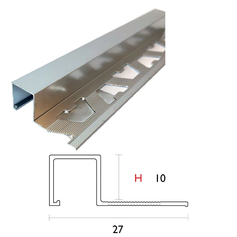 PROFILO JOLLY PER PIASTRELLE mm 10 H.cm 250 lucido- 15 pezzi  - ARCANSAS