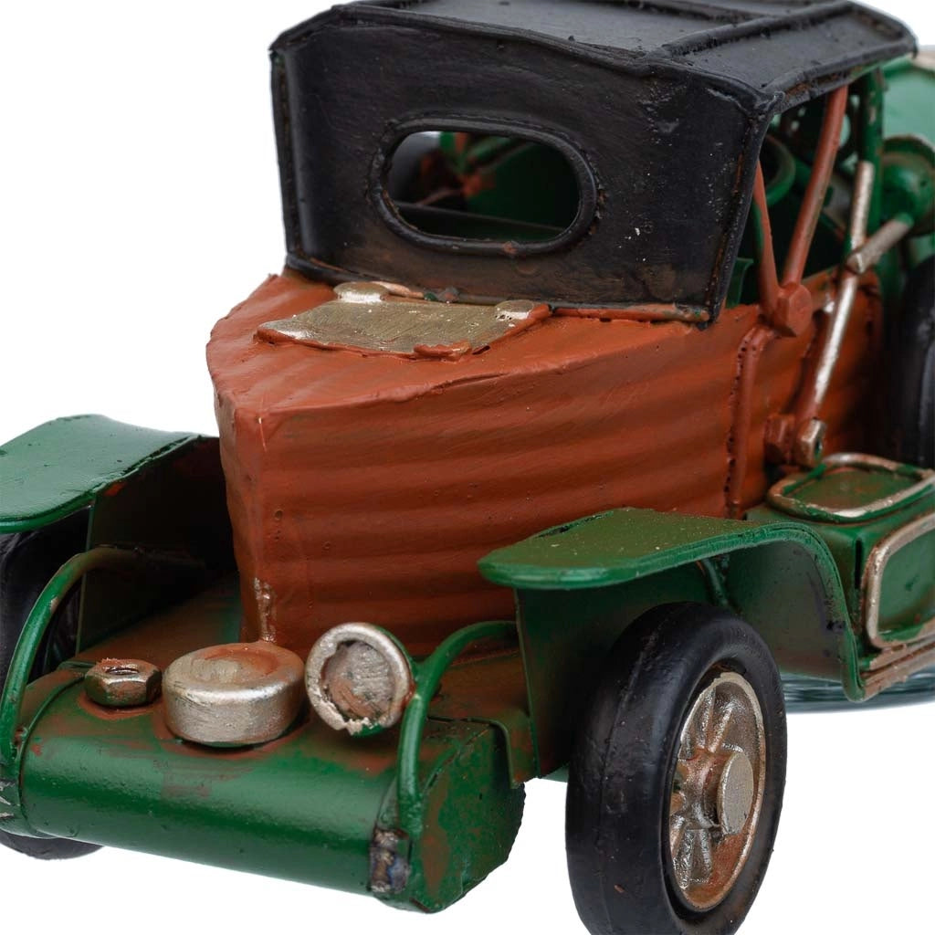 Auto in metallo verde 16x7x7h