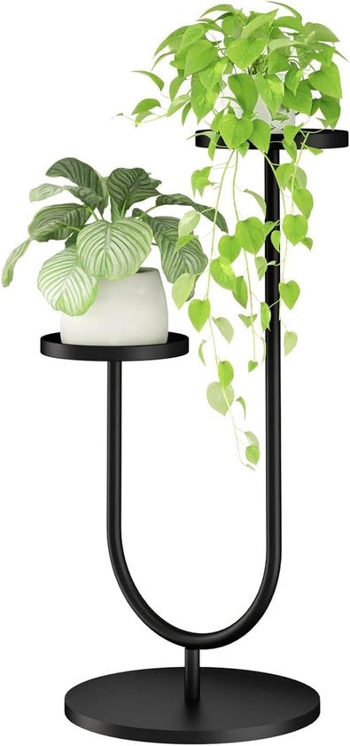 Stand per piante per interni - Stand per piante angolari - 2 pezzi - Nero