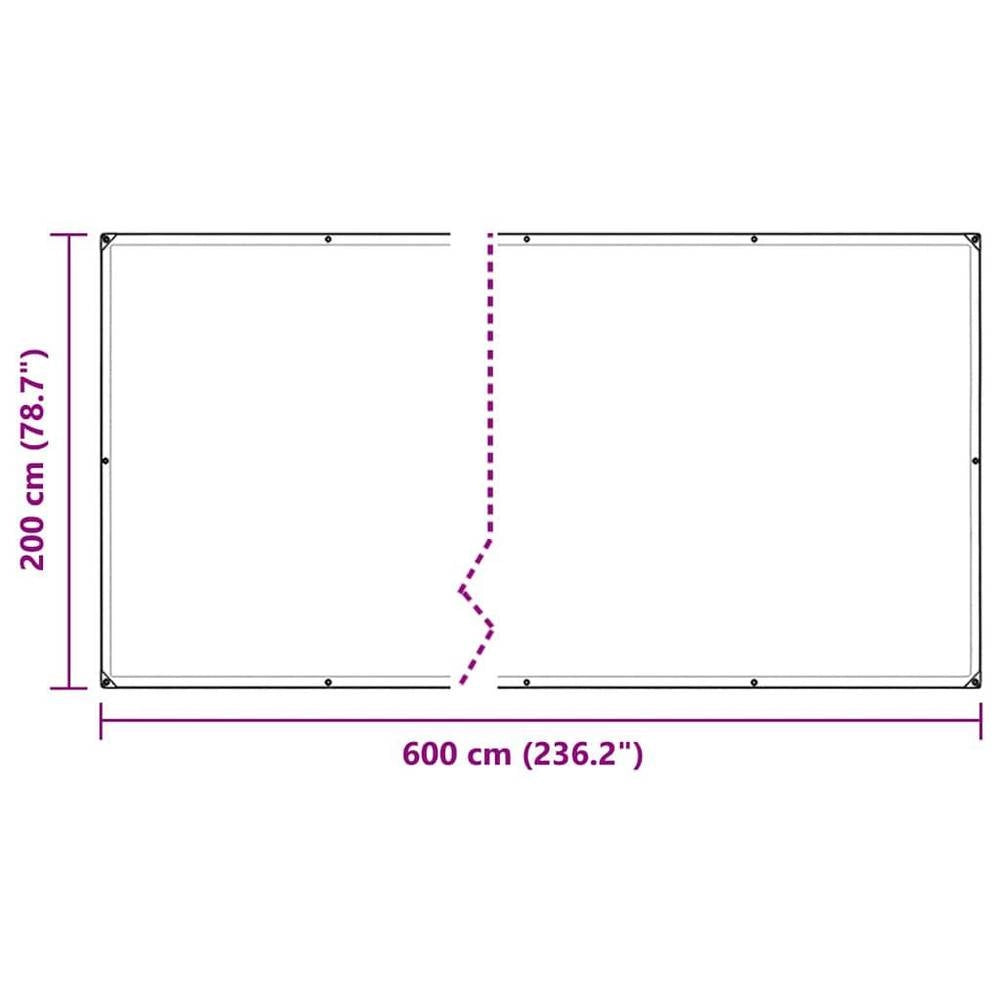 Telo trasparente con occhielli, 2x6 m, in PVC, robusto e pratico, ideale per coperture esterne, giardino e balcone