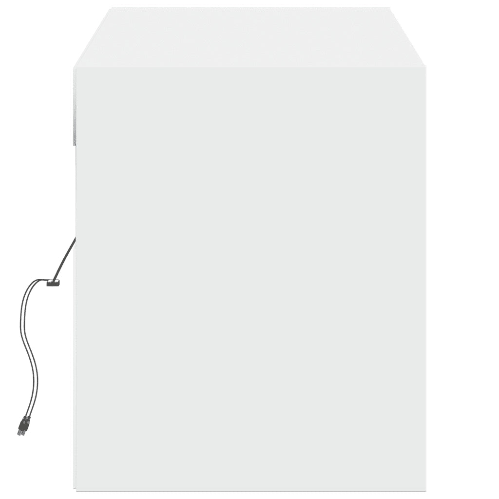 Mobile TV a Parete | Armadietto TV | Mobile Porta TV con Luci LED Bianco 140x31x38 cm