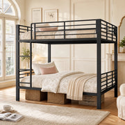 letto a castello metallo nero 100 x 200 cm