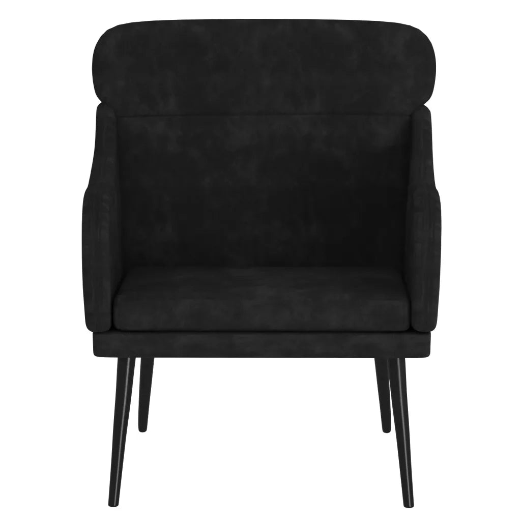 Poltrona | Sedia Relax Nera 63x76x80 cm Velluto