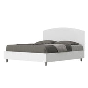 Letto Matrimoniale 160x200 cm struttura bianco frassino testata Antilia - Bianco,Similpelle,Contenitore