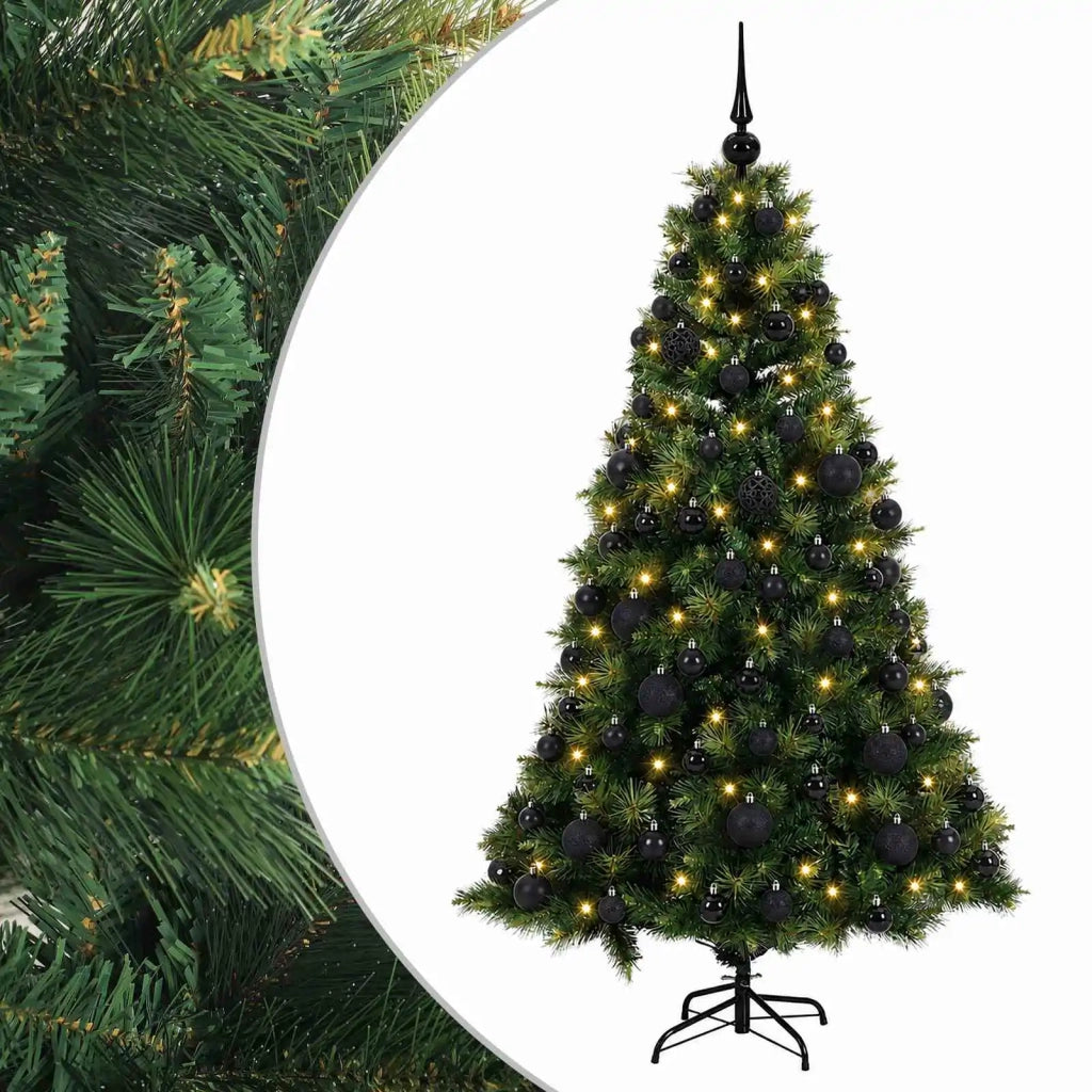 Albero di Natale artificiale con palline 180 cm 300 LED 3466382
