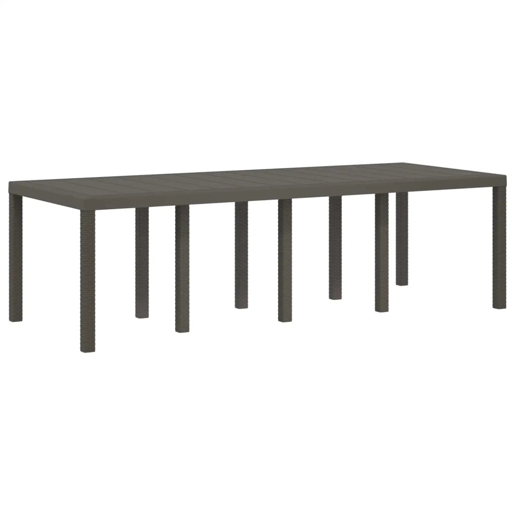 Set da Pranzo per Giardino 9 pcs Grigio chiaro e Antracite PP 3430100